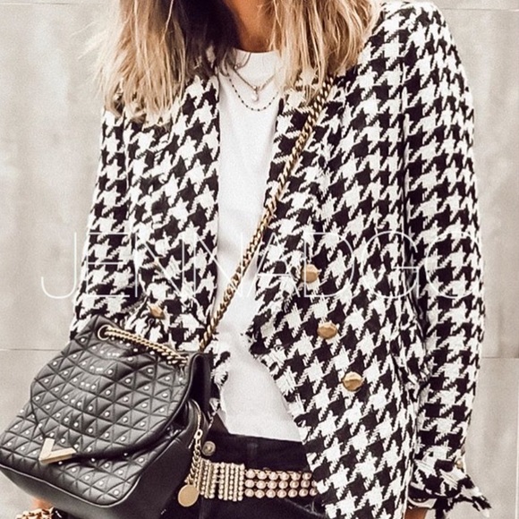 LAST ONE Zara Tweed Jacket Gold Buttons NWT - Picture 10 of 16